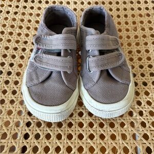 Superga Kids Double Velcro Sneakers - Light Gray